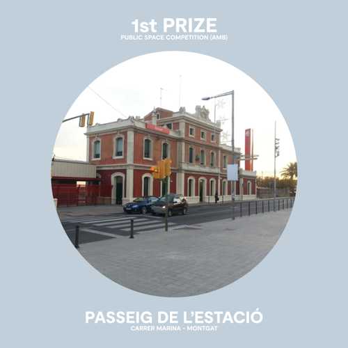 1st PRIZE for the transformation of the Marina street at Montgat's train station front (AMB)